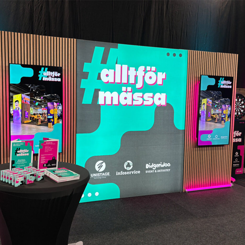 #alltförmässa Mässmonter ett samarbete mellan Infoservice, unistage och Digeridoo
