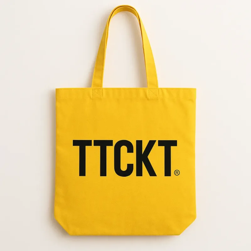 tygkassse med tryck är en omtyckt giveaway på mässor och andra event