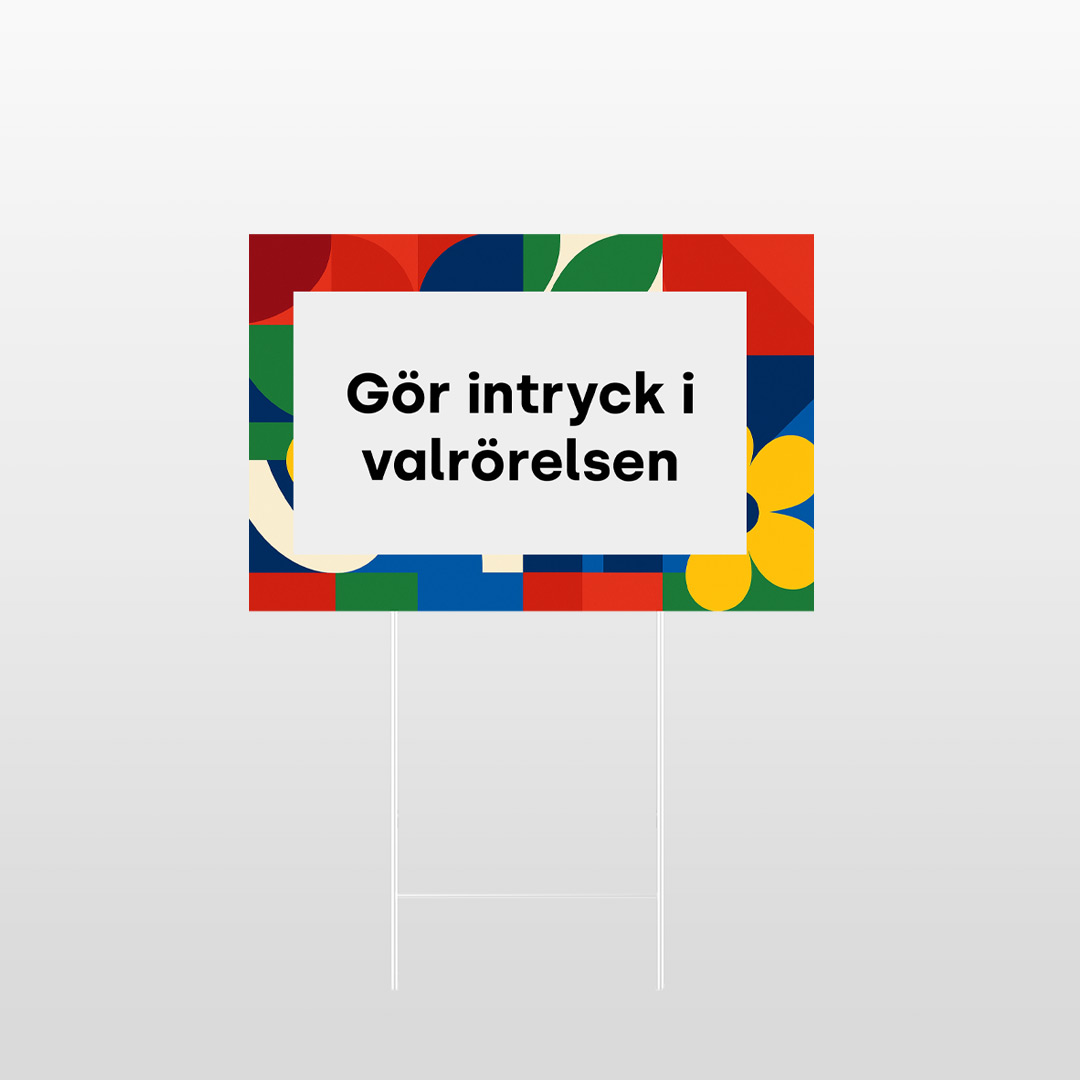 Mäklarskyltar bra exponering utomhus. Enkla att sätta upp och ta ner.
