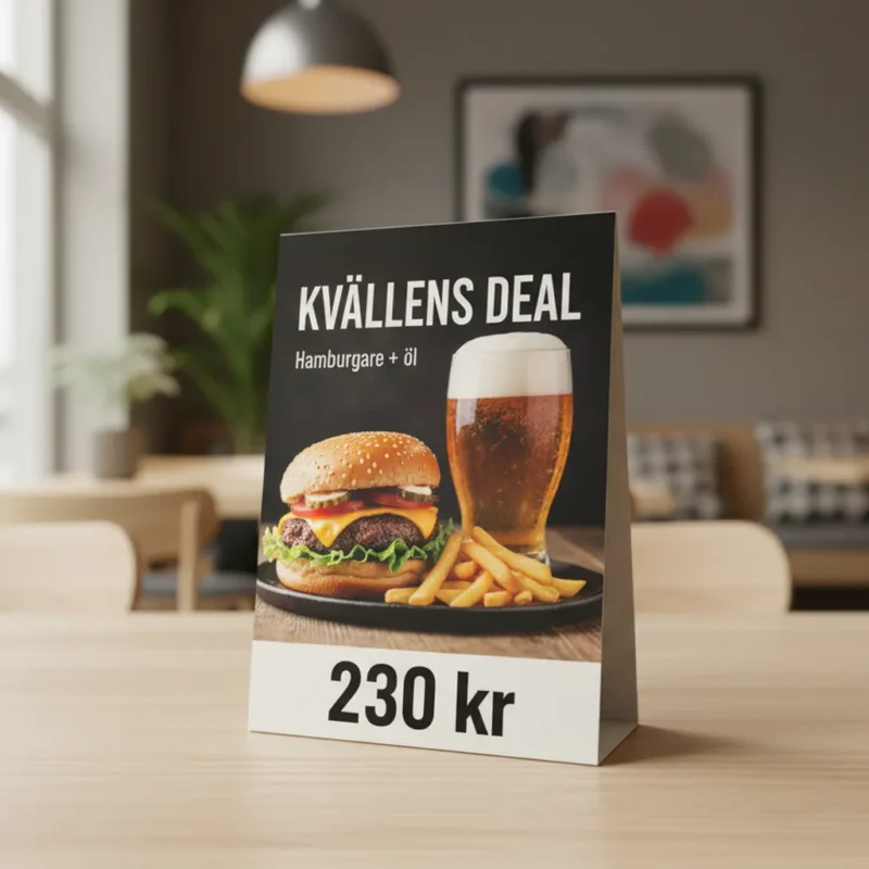 småskyltar och bordspratare