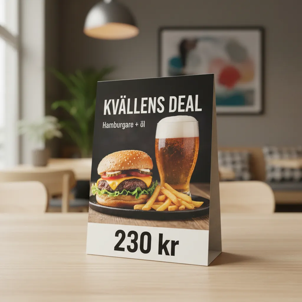 småskyltar och bordspratare