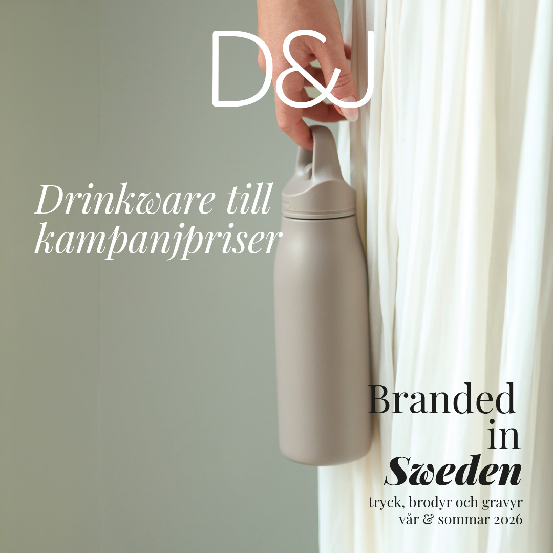 D&J produktkatalog profilprodukter Drinkware 2026