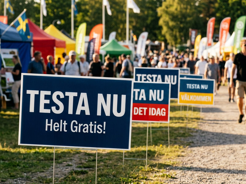 Mäklarskyltar är bra för att skapa uppmärksamhet vid alla typer av event
