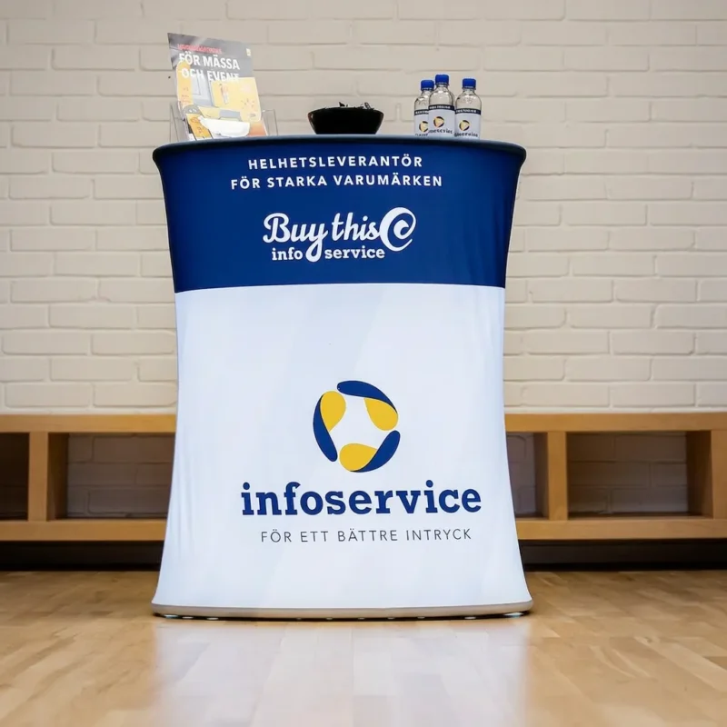 popupbord med eget tryck, perfekt vid alla mässor och event